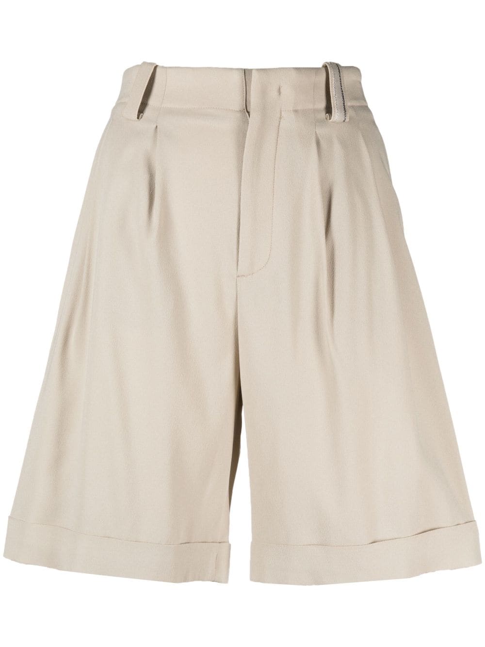 Lorena Antoniazzi High-Waist-Shorts mit Falten - Nude von Lorena Antoniazzi