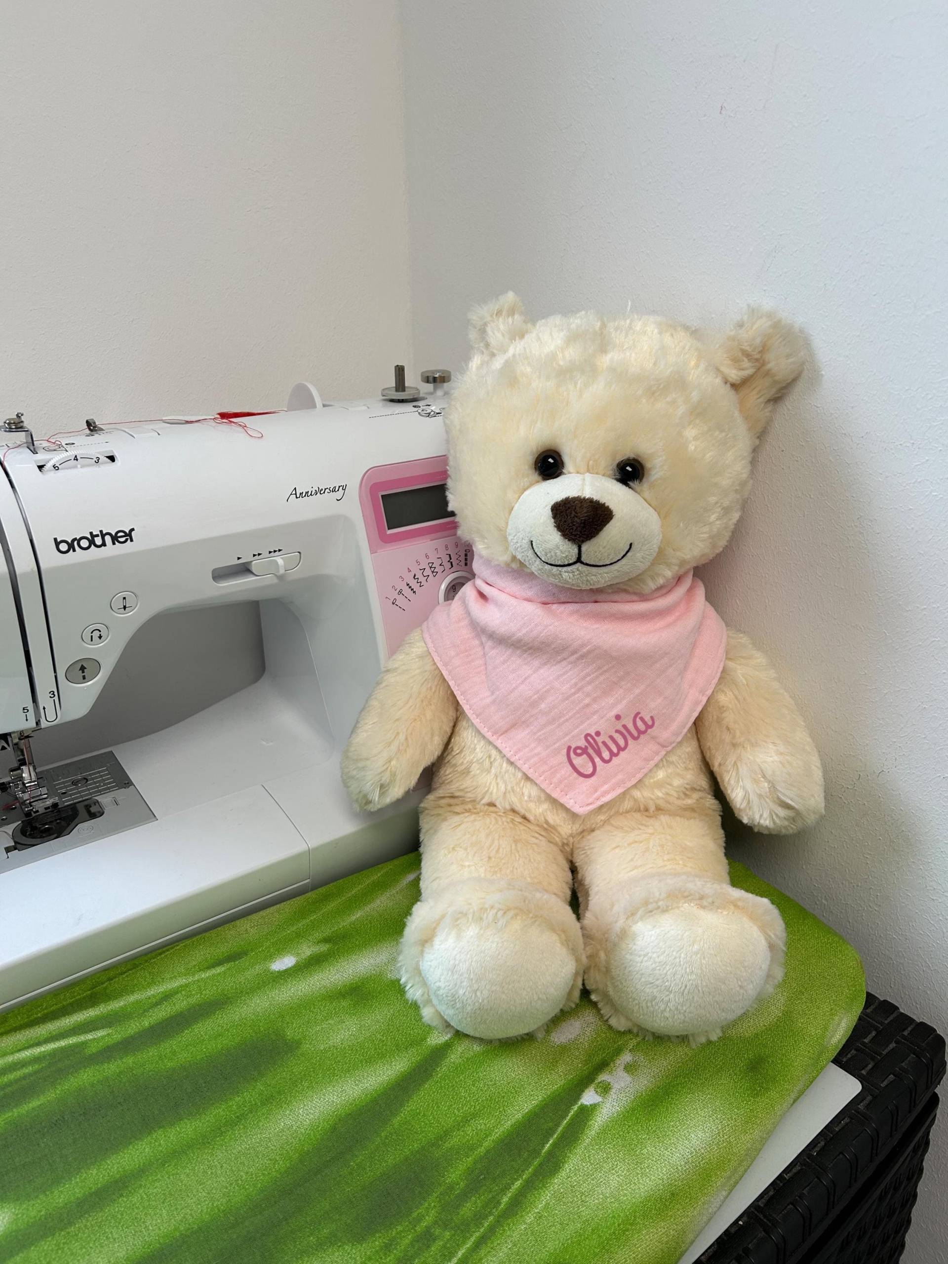 Halstuch Musselin Rosa Mit Name von LorenasDesign2013