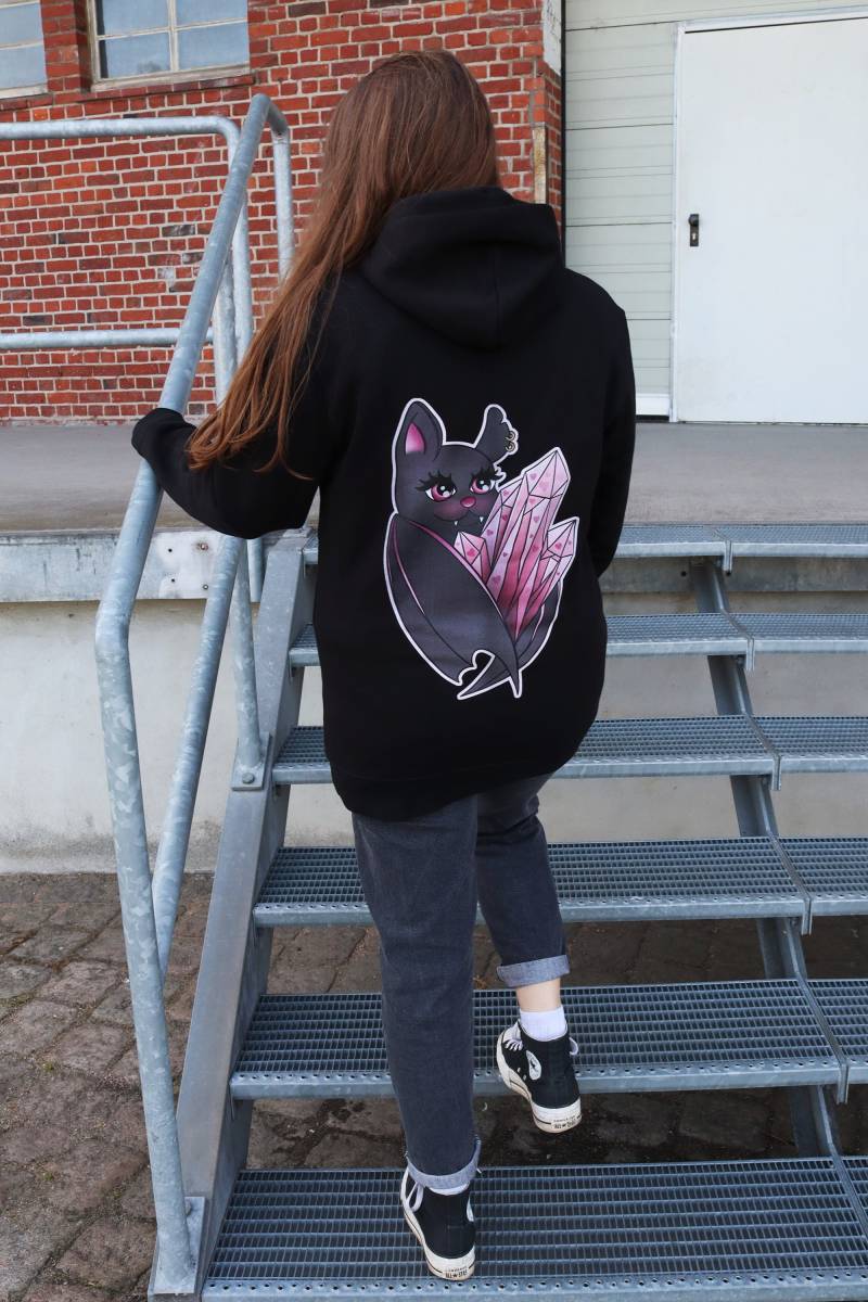 Crystal Bat - Organic Hoodie | Cute Pulli Kawaii Pullover Halloween Witchy Clothing Christmas X-Mas Gift For Her von LorenaxAngelina
