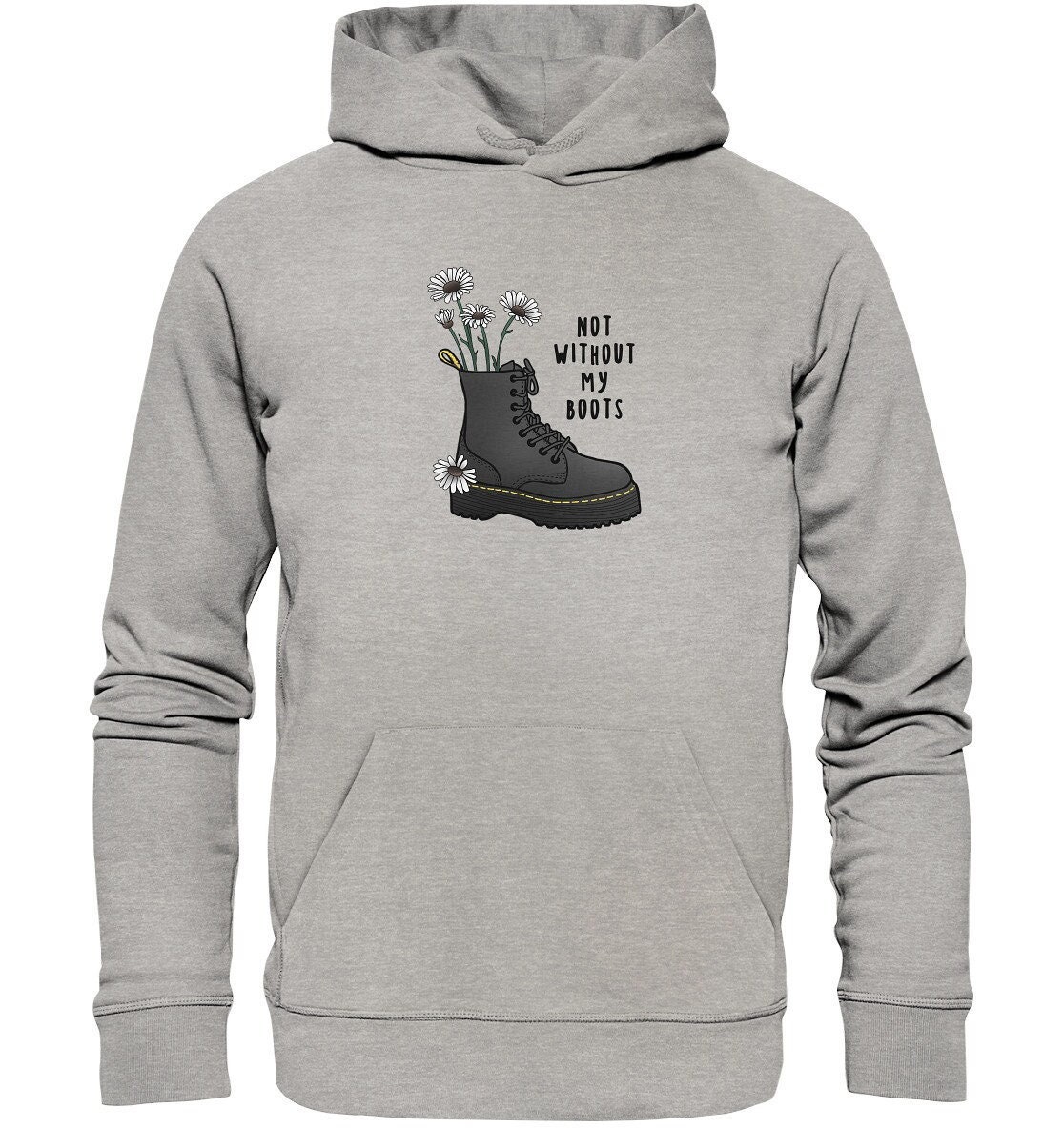 Flower Boots Organic Hoodie | Martens Dr Grunge Doc Goth Hoodie, Alternative Quote von LorenaxAngelina