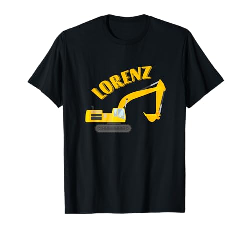 Lorenz Vorname Jungen Personalisiertes Bagger T-Shirt Lorenz Vorname Jungen Personalisiertes Bagger T-Shirt von Lorenz Namen Shirts für Kinder