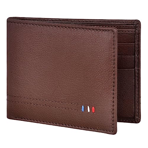 Lorenz Bi-Fold RFID Blocking Leather Wallet for Men | Soft Nappa Men Leather Wallet | GL-02 (One Size, Brown), Braun, Einheitsgröße von Lorenz