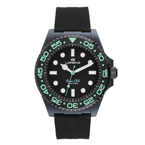 Lorenz Ocean Club 030268DD Sportuhr für Herren mit Quarzuhrwerk, Gehäuse aus Superlegierung, graues Soft-Touch-Gehäuse – Armband aus Gummi und Faltschließe – Taucher 100 Meter – Spezialbox Taucher von Lorenz