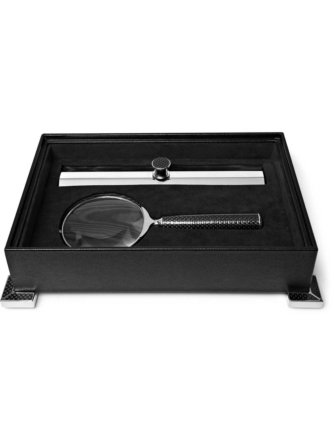 Lorenzi Milano - Magnifying Glass and Ruler Set - Men - Silver Lorenzi Milano - Magnifying Glass and Ruler Set - Men - Silver von Lorenzi Milano