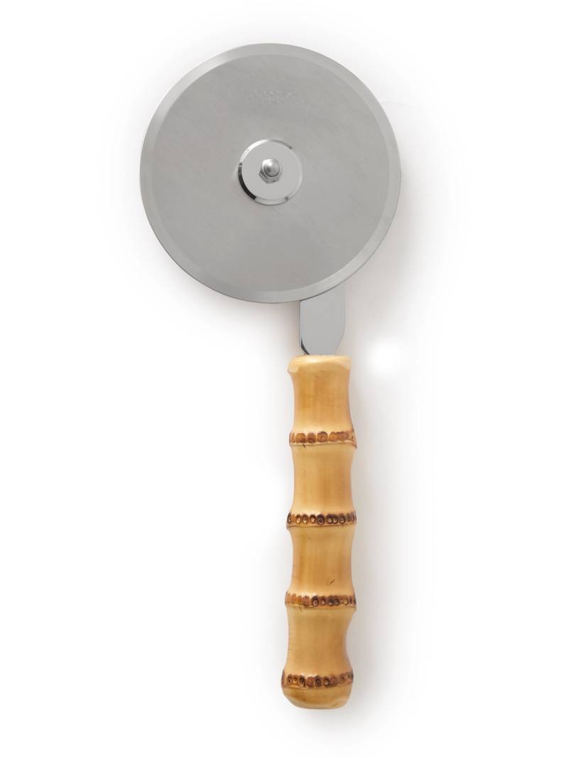 Lorenzi Milano - Stainless Steel and Bamboo Pizza Slicer - Men - Silver von Lorenzi Milano