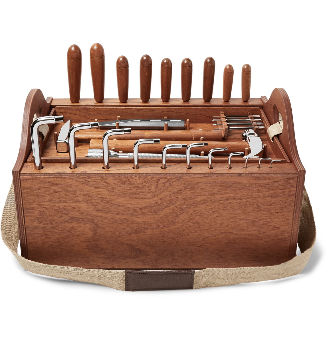 Lorenzi Milano - Tool Kit with Mahogany Wood Box - Men - Brown Lorenzi Milano - Tool Kit with Mahogany Wood Box - Men - Brown von Lorenzi Milano