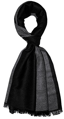 Lorenzo Cana – Eleganter jacquard gewebter Herrenschal Tuch Anthrazit Grau Schwarz Schaltuch gewebt 32 cm x 180 cm 9328011 von Lorenzo Cana