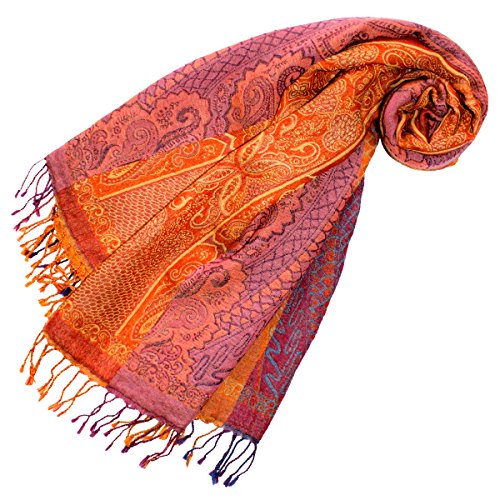 Lorenzo Cana - Damen Pashmina Schal Schaltuch aus weicher Wolle Paisley Muster bunt mehrfarbig 70 cm x 190 cm Wollschal Wolltuch Stola Umschlagtuch 78196 von Lorenzo Cana