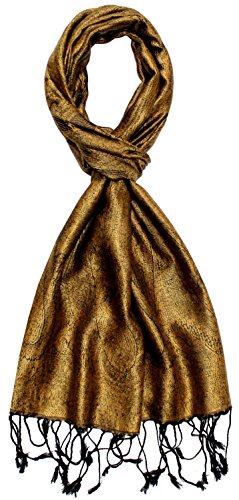 Lorenzo Cana - Herren Seidenschal Schal 100% Seide jacquard gewebt harmonische Farben mit Fransen 35 cm x 160 cm Paisleymuster Seidentuch 7840811 von Lorenzo Cana