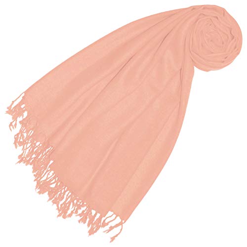 Lorenzo Cana Damen Pashmina Schal Schaltuch 50% Kaschmir 50% Merinowolle Lammwolle Wolle Kaschmirschal Wollschal Modefarbe Rose Hellrosa 78382 von Lorenzo Cana