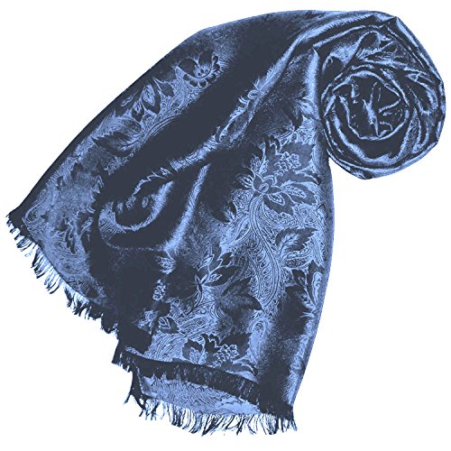 Lorenzo Cana Damen Schal Luxustuch elegant gewebt in Damast - Webung florales Paisley Muster aus Viskose mit Seide 55 x 190 cm, 89159 von Lorenzo Cana