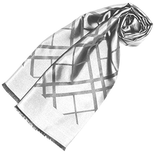 Lorenzo Cana Damen Schal aus 100% Seide aufwändig jacquard gewebt Damast Seidenschal Seidentuch Tuch 25 x 160 cm von Lorenzo Cana