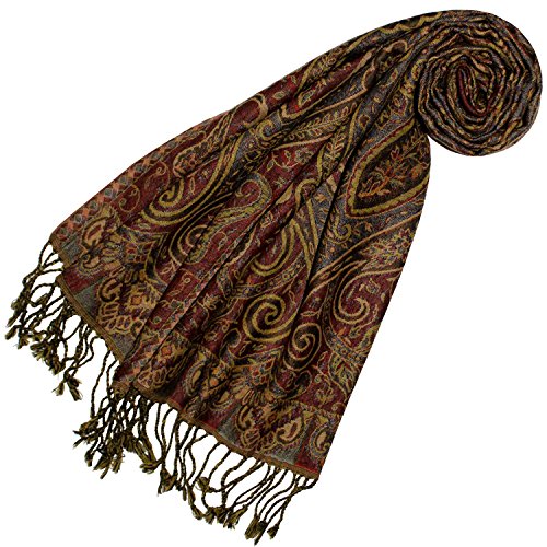 Lorenzo Cana - Damen Schal aus weicher Wolle aufwändiges Paisley Muster bunt mehrfarbig 35 cm x 160 cm Wollschal Wolltuch Frauenschal Mädchenschal 78405 von Lorenzo Cana