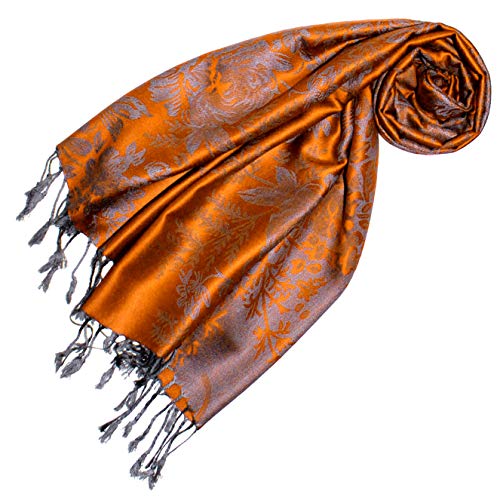 Lorenzo Cana Designer Pashmina hochwertiger Marken-Schal floral gewebtes Blumen Muster Damast - Webart 70 x 180 cm Modal Schaltuch Schal Tuch Jacquard 93234 von Lorenzo Cana