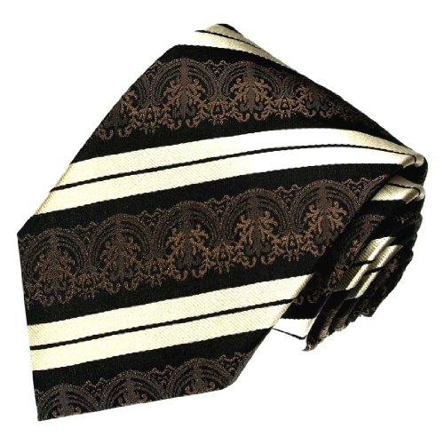 Lorenzo Cana EXTRALANGE - 165 cm - braun beige schwarze Krawatte aus 100% Seide im Streifen Barockmuster - 8418499 Lorenzo Cana EXTRALANGE - 165 cm - braun beige schwarze Krawatte aus 100% Seide im Streifen Barockmuster - 8418499 von Lorenzo Cana