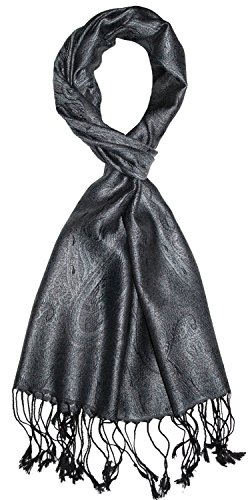 Lorenzo Cana - Herren Seidenschal 100% Seide jacquard gewebt in harmonischen grau Farben mit Fransen 35 cm x 160 cm Paisleymuster Seidentuch 7841011 Lorenzo Cana - Herren Seidenschal 100% Seide jacquard gewebt in harmonischen grau Farben mit Fransen 35 cm x 160 cm Paisleymuster Seidentuch 7841011 von Lorenzo Cana