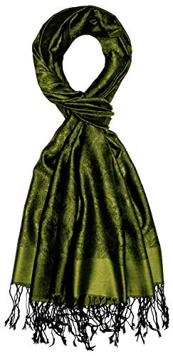 Lorenzo Cana Herrenschal 70% Seide 30% Viskose mit Paisleymuster Schaltuch 70 cm x 190 cm zweifarbig gruen Schal Stola Maennerschal 7861911 von Lorenzo Cana