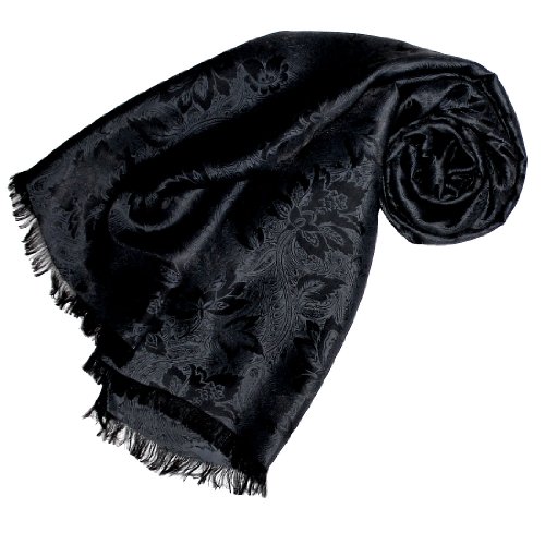 Lorenzo Cana High End Luxus Schal Luxustuch elegant gewebt in Damast Webung florales Paisley Muster aus Viskose mit Seide 55 x 190 cm, Schwarz, 55 x 190 cm Lorenzo Cana High End Luxus Schal Luxustuch elegant gewebt in Damast Webung florales Paisley Muster aus Viskose mit Seide 55 x 190 cm, Schwarz, 55 x 190 cm von Lorenzo Cana