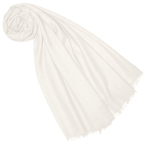 Lorenzo Cana Pashmina Damenschal Schaltuch beige weiss 100% Kaschmir, leichter kuschelweicher Kaschmirschal, Kaschmirtuch Kaschmirpashmina duenn 7829688 von Lorenzo Cana