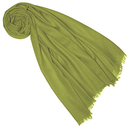 Lorenzo Cana Luxus Pashmina Schal Schaltuch 100% Kaschmir Kaschmirschal Kaschmirtuch Damenschal Frauenschal Grün 7856877 von Lorenzo Cana