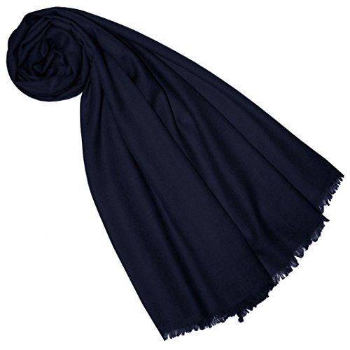 Lorenzo Cana Luxus Pashmina Schal Schaltuch 100% Kaschmir Kaschmirschal Kaschmirtuch Kaschmirpashmina Navy 7830077 von Lorenzo Cana