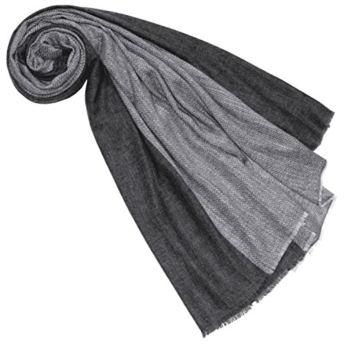 Lorenzo Cana Luxus Pashmina Schal Schaltuch 100% Kaschmir Kaschmirschal Tuch Naturfaser Damenschal Anthrazit Grau 7855177 von Lorenzo Cana