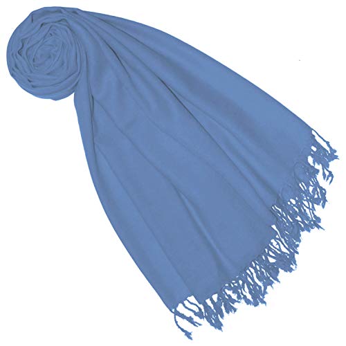 Lorenzo Cana Damen Pashmina Schal Schaltuch 50% Kaschmir 50% Wolle vom Merino Lamm Wolle Kaschmirschal Wollschal Damenschal Frauenschal hellblau 7855077 von Lorenzo Cana