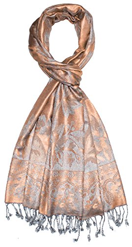 Lorenzo Cana Marken Herren Schal Schaltuch Naturfaser opulentes Muster in harmonischen Farben mit Fransen 70 cm x 200 cm von Lorenzo Cana