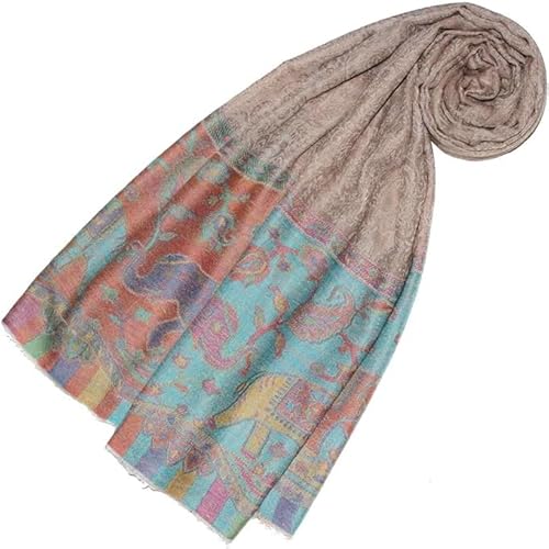 Lorenzo Cana Luxus Pashmina Schal Schaltuch 100% Kaschmir Kaschmirschal Kaschmirtuch Damenschal Gewebt Mehrfarbig, Paisleymuster-beige-mehrfarbig, 70 x 200 cm von Lorenzo Cana