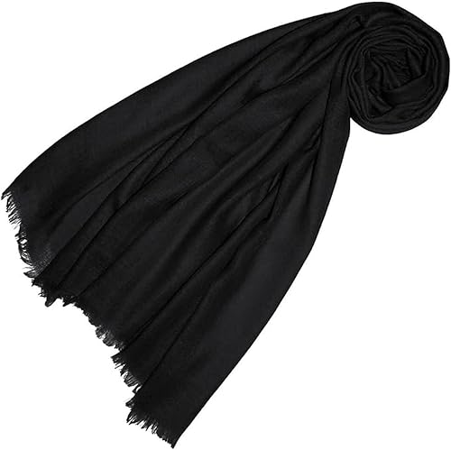 Lorenzo Cana Pashmina Damen Schal Schaltuch 100% Kaschmir Kaschmirschal Kaschmirtuch Schwarz 7831777 von Lorenzo Cana