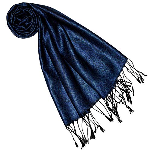Lorenzo Cana Pashmina Damen Schal Schaltuch jacquard gewebt 100% Seide Paisley Muster Seidenschal Seidentuch Ton in Ton 7860933 von Lorenzo Cana