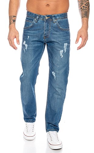 Lorenzo Loren Herren Jeans Hellblau LL-318 [W36 L34] von Lorenzo Loren