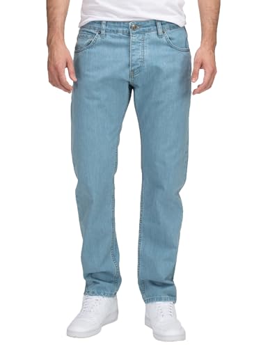 Lorenzo Loren Herren Jeans Regular Fit Baumwolle Männer Hose Denim Straight Cut Stonewashed LL-4014 Hellblau W29 L30 von Lorenzo Loren