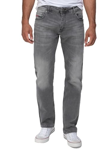 Lorenzo Loren Herren Jeans Regular Fit Baumwolle Männer Hose Denim Straight Cut Stonewashed LL-4020 Grau W32 L32 von Lorenzo Loren