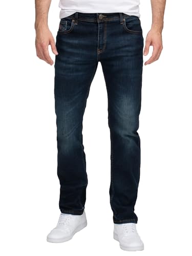 Lorenzo Loren Herren Jeans Regular Fit Baumwolle Männer Hose Denim Straight Cut Stonewashed LL-4022 Blau W32 L32 von Lorenzo Loren