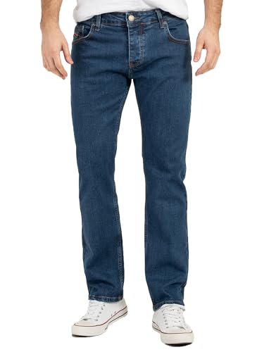 Lorenzo Loren Herren Jeans Regular Fit Stretch Jeans Männerhose Herrenjeans Denim Hosen Herrenhose Straight Cut Stonewashed LL-4009 Blau W32 L32 von Lorenzo Loren