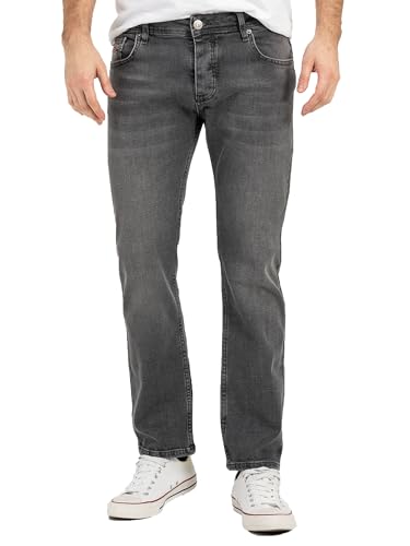 Lorenzo Loren Herren Jeans Regular Fit Stretch Jeans Männerhose Herrenjeans Denim Hosen Herrenhose Straight Cut Stonewashed LL-4010 Grau W33 L32 von Lorenzo Loren
