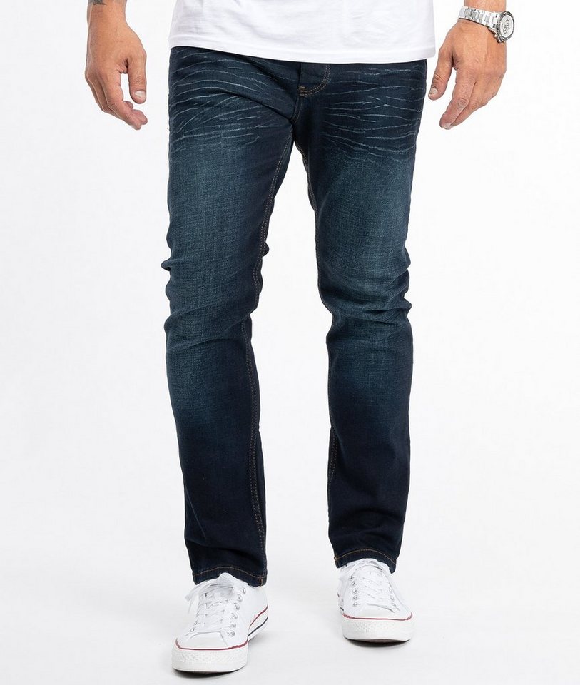 Lorenzo Loren Regular-fit-Jeans Herren Jeans Regular Fit Dunkelblau LL-316 von Lorenzo Loren