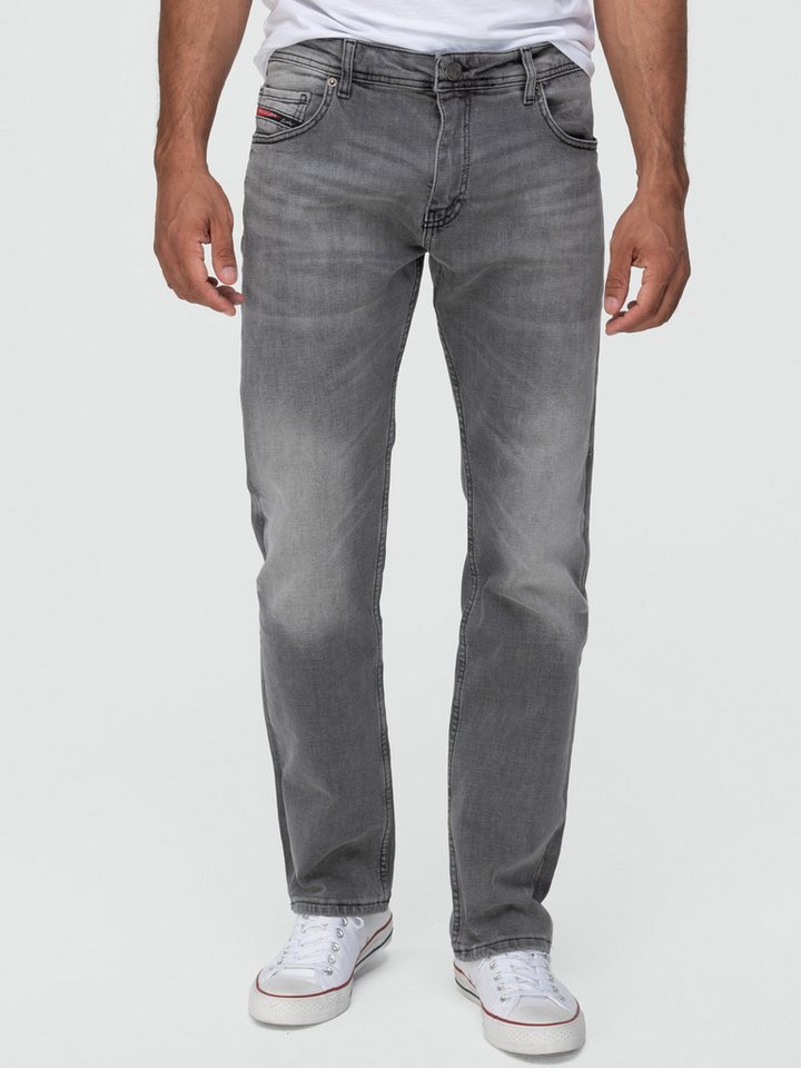 Lorenzo Loren Straight-Jeans Herren Jeans Hose Grau Stonewashed LL-4020 Lorenzo Loren Straight-Jeans Herren Jeans Hose Grau Stonewashed LL-4020 von Lorenzo Loren