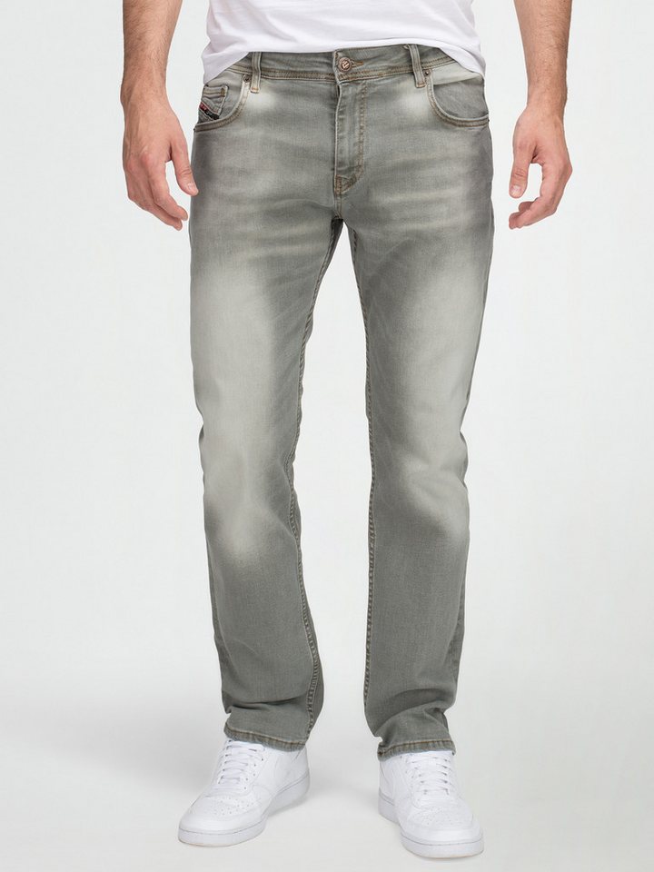 Lorenzo Loren Straight-Jeans Herren Jeans Hose Stonewashed Grau LL-4018 Lorenzo Loren Straight-Jeans Herren Jeans Hose Stonewashed Grau LL-4018 von Lorenzo Loren