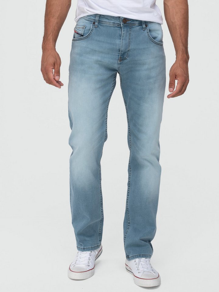 Lorenzo Loren Straight-Jeans Herren Jeans Hose Stonewashed LL-4017 von Lorenzo Loren