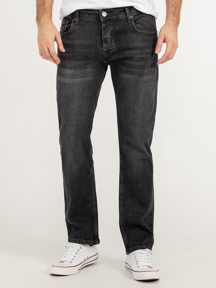 Lorenzo Loren Straight-Jeans Herren Jeans Hose Stonewashed LL-4006 von Lorenzo Loren