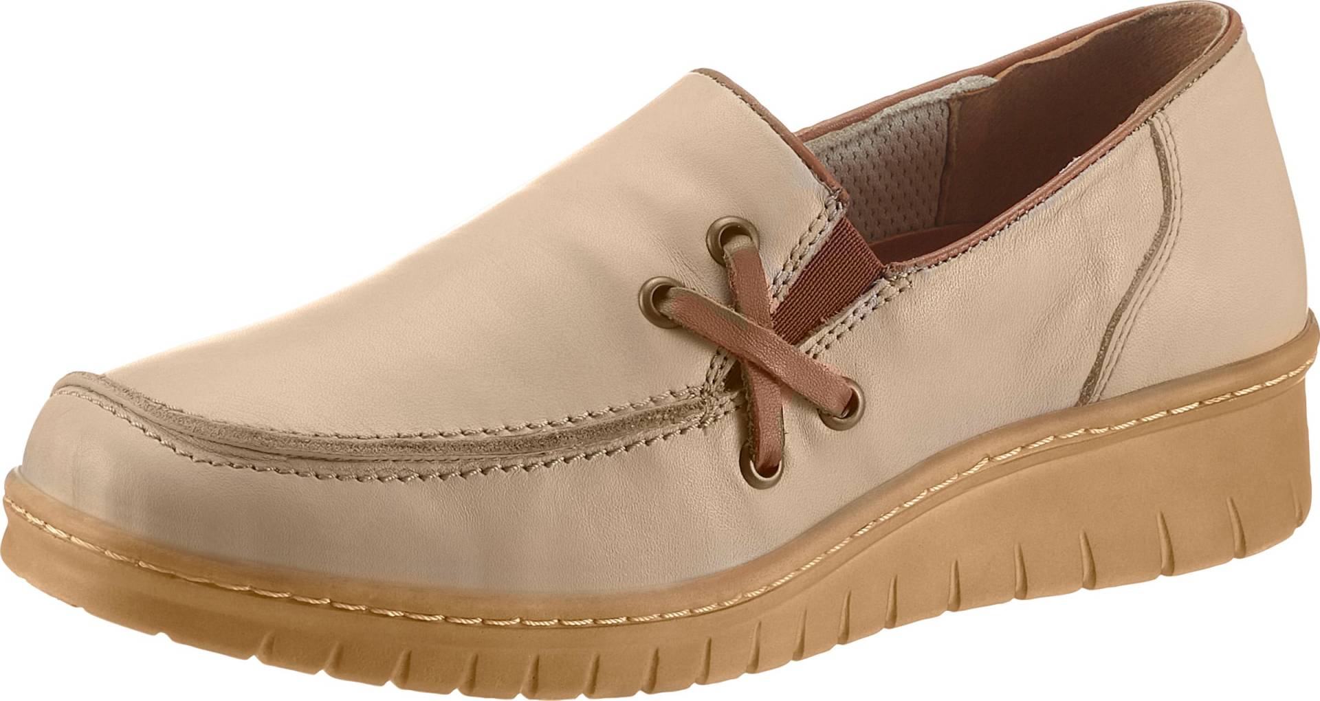 Sieh an! Damen Slipper, beige von Loretta