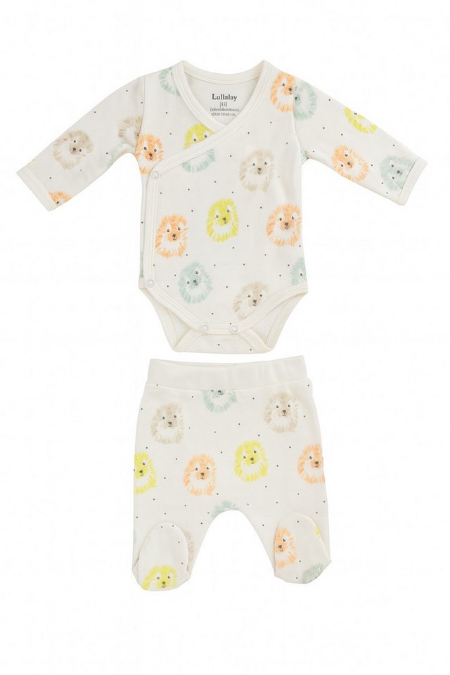 Lorey Medtec Body & Hose Baby Outfit, 2-teiliges Set, Langarmbody + Hose, Löwenprint von Lorey Medtec