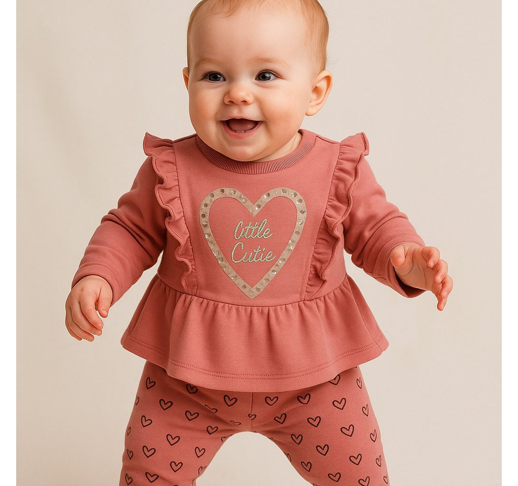 Lorey Medtec Erstausstattungspaket Mädchen Outfit, 2er Set, Langarmshirt + Hose, Altrosa, 100 % Baumwolle (Langarmshirt + Hose) von Lorey Medtec
