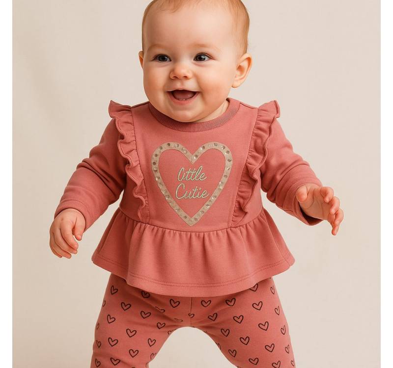 Lorey Medtec Erstausstattungspaket Mädchen Outfit, 2er Set, Langarmshirt + Hose, Altrosa, 100 % Baumwolle (Langarmshirt + Hose) von Lorey Medtec