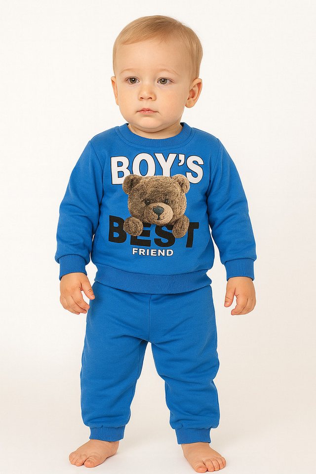 Lorey Medtec Freizeitanzug Jungen Outfit, Hausanzug, Pullover + Hose, 100% Baumwolle, Blau (Pullover + Hose) von Lorey Medtec