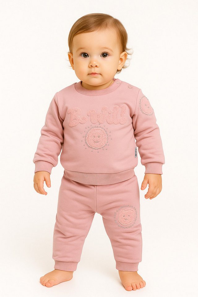 Lorey Medtec Neugeborenen-Geschenkset Mädchen Outfit, Anzug, 2er Set, Pullover, Hose, Rosa, 100 % Baumwolle (Pullover + Hose) von Lorey Medtec