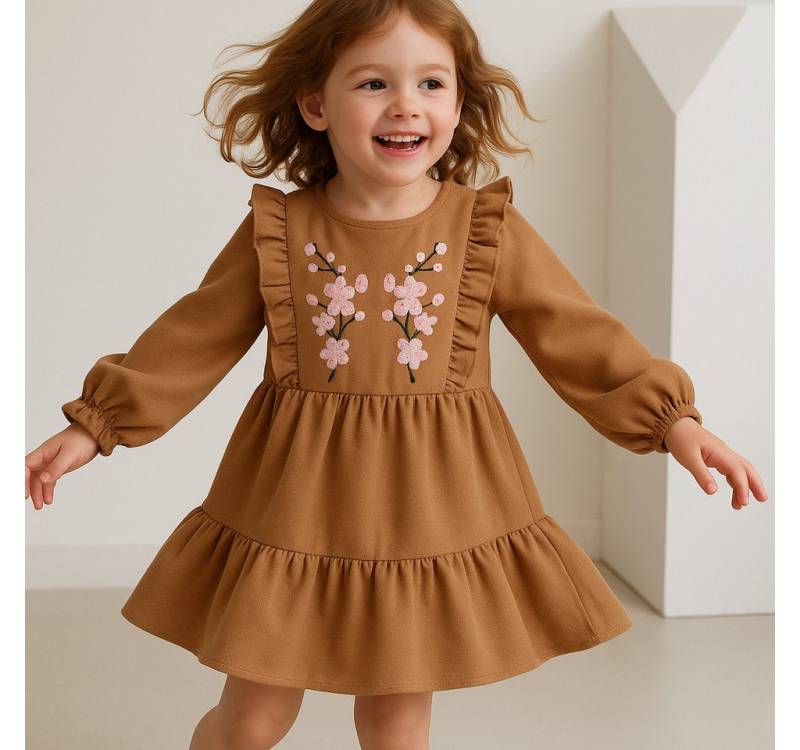 Lorey Medtec Partykleid Mädchen Kleid, Partykleid für Kleinkind, Freizeitkleid, Rosa/Braun von Lorey Medtec