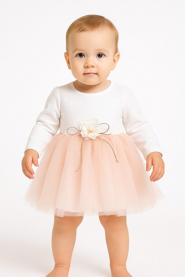 Lorey Medtec Partykleid Mädchen Kleid, Taufkleid, Prinzessin Kleid, Rosa, 100% Baumwolle von Lorey Medtec